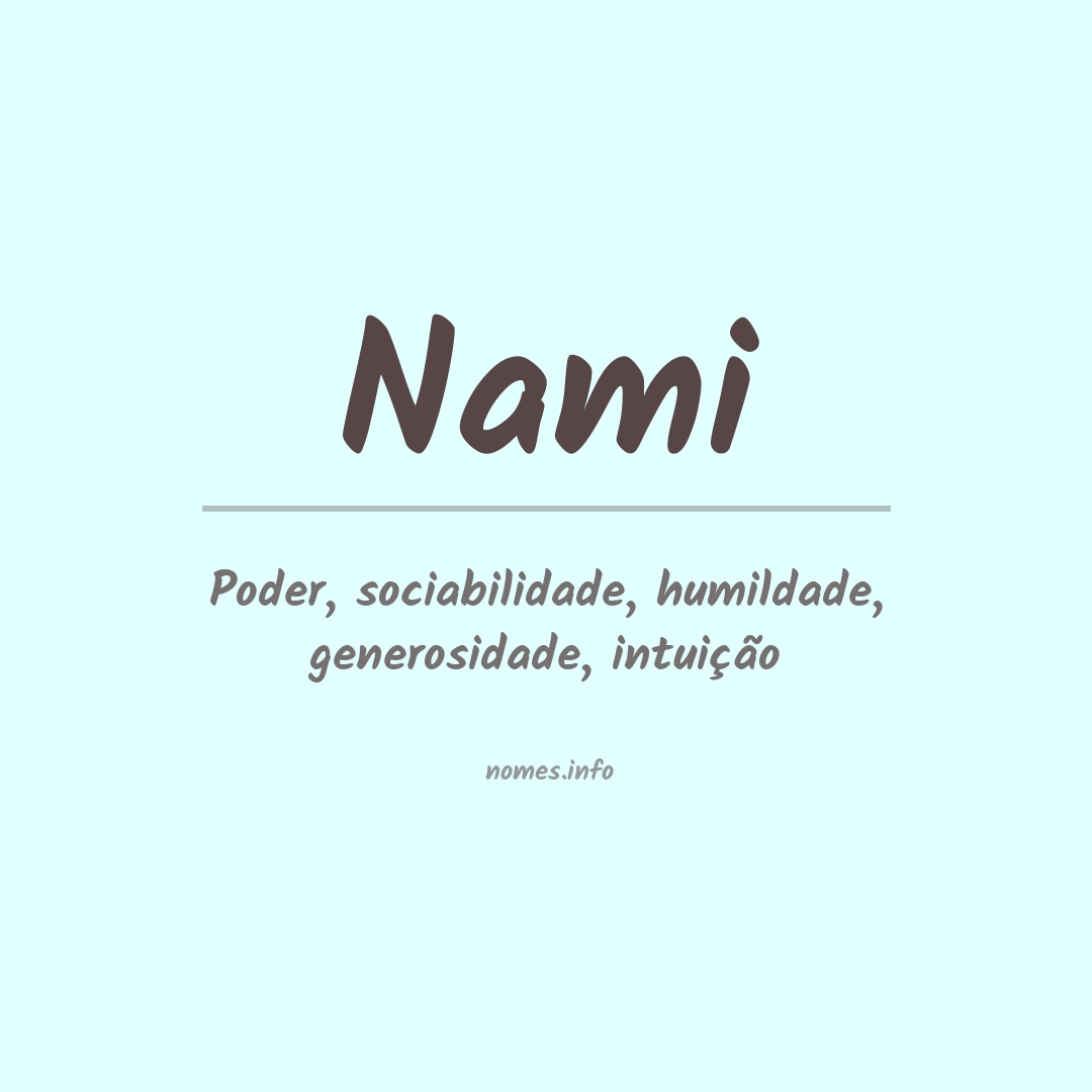 Significado do nome Nami