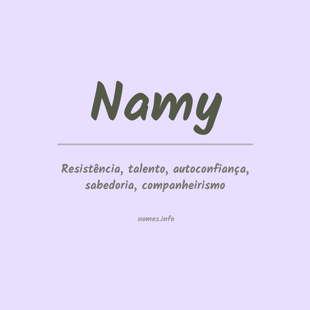 Significado do nome Namy