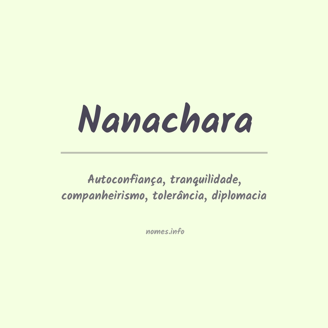 Significado do nome Nanachara