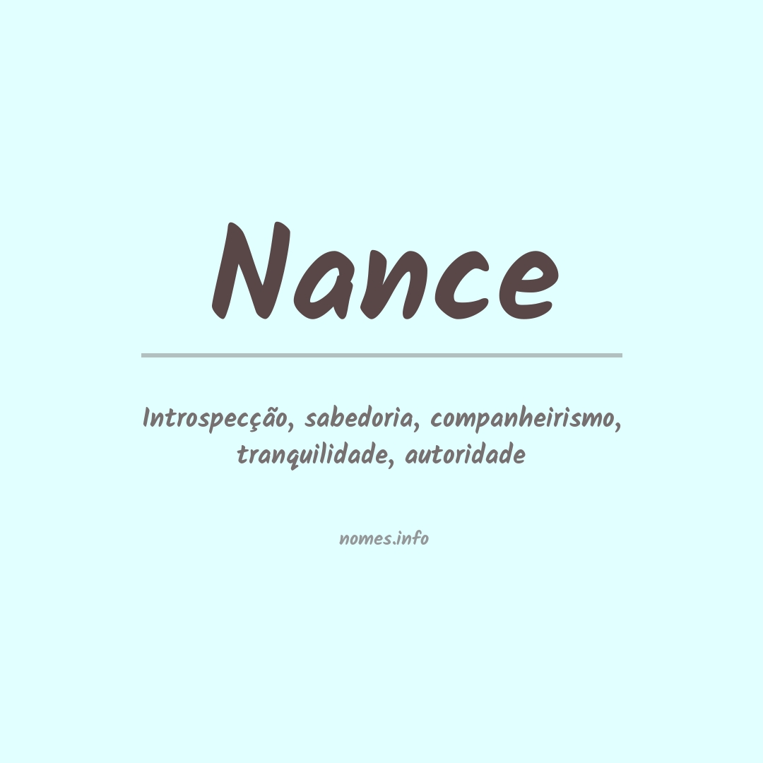 Significado do nome Nance