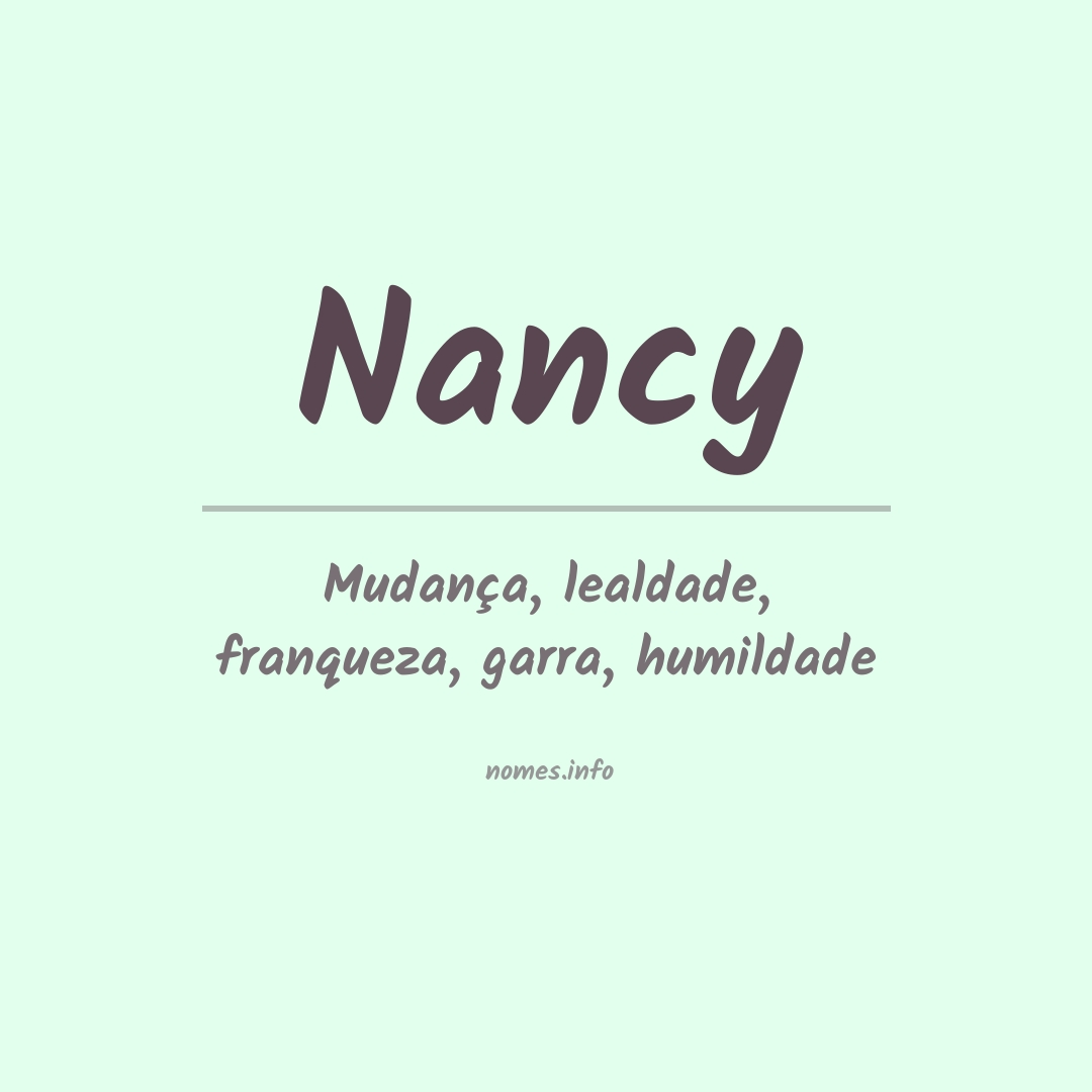 Significado do nome Nancy