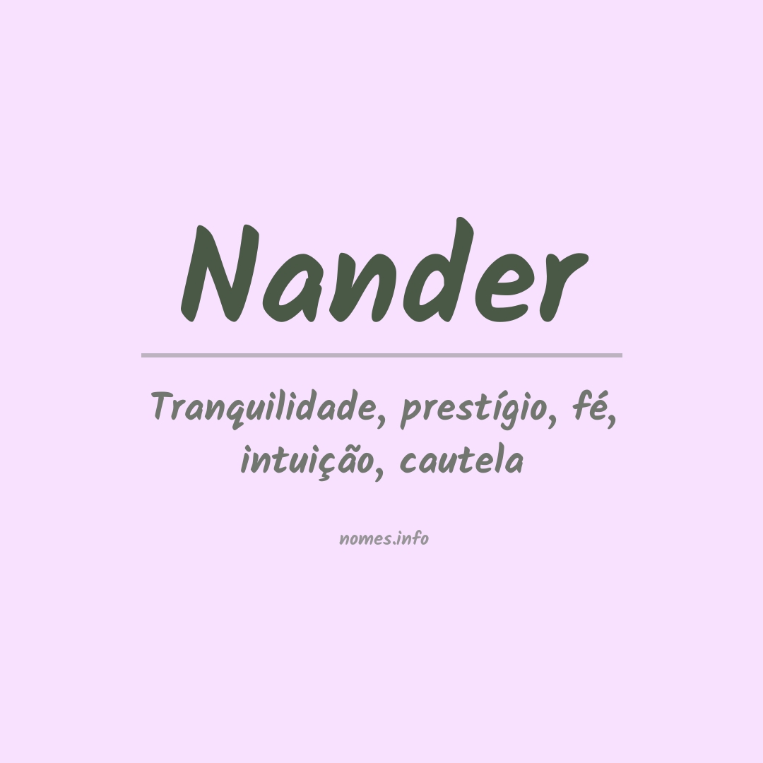 Significado do nome Nander