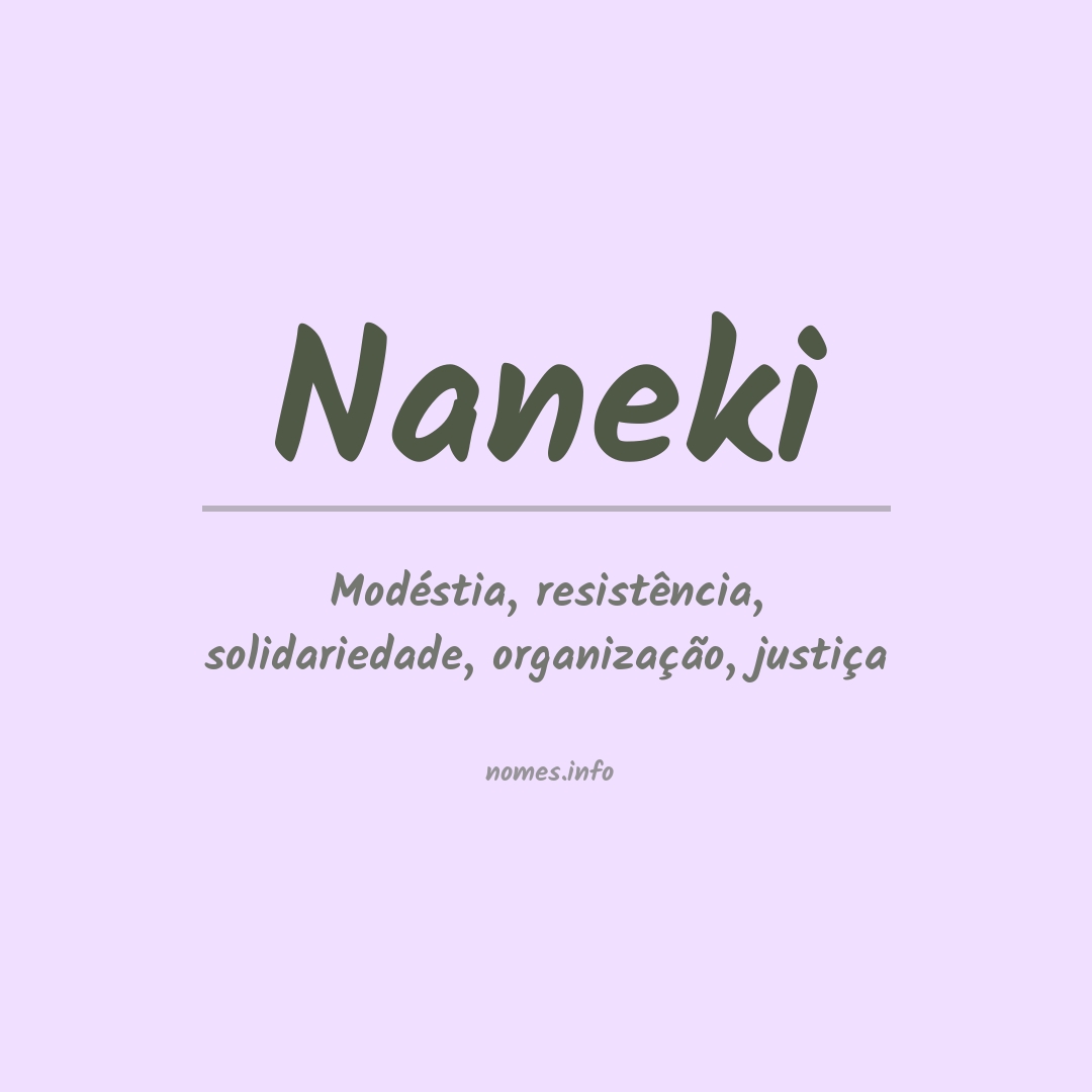 Significado do nome Naneki