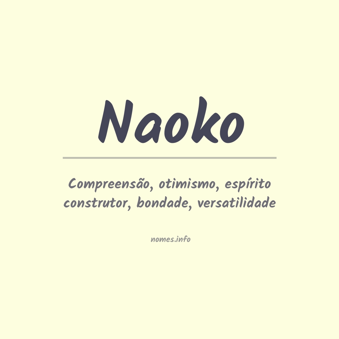Significado do nome Naoko