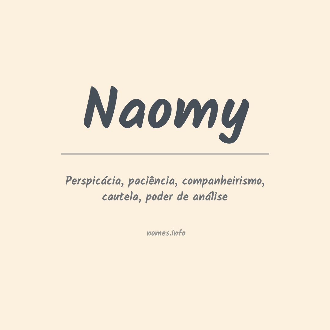 Significado do nome Naomy