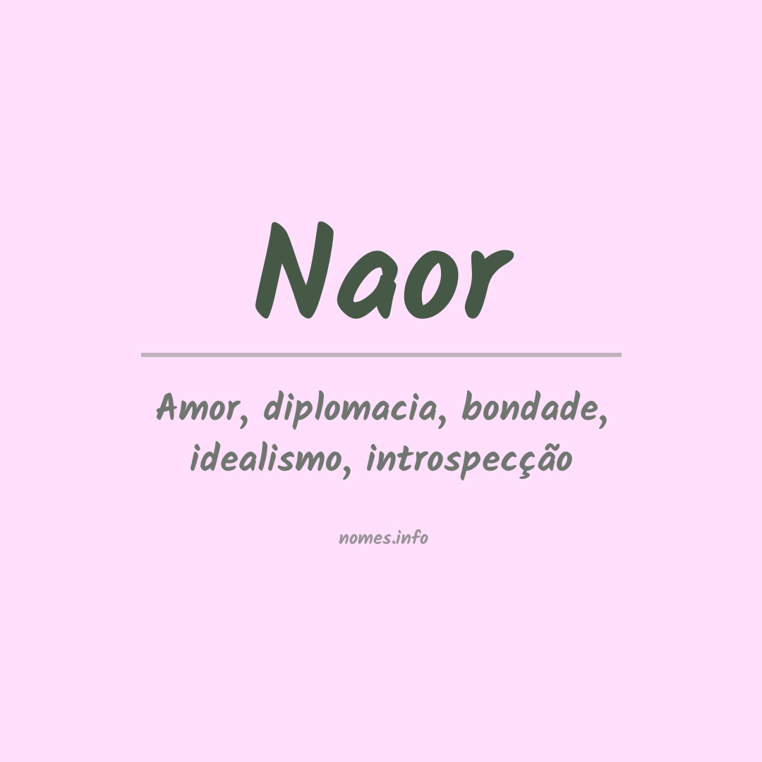 Significado do nome Naor