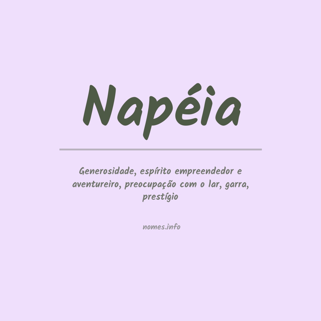 Significado do nome Napéia