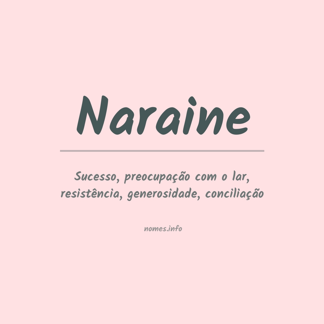 Significado do nome Naraine