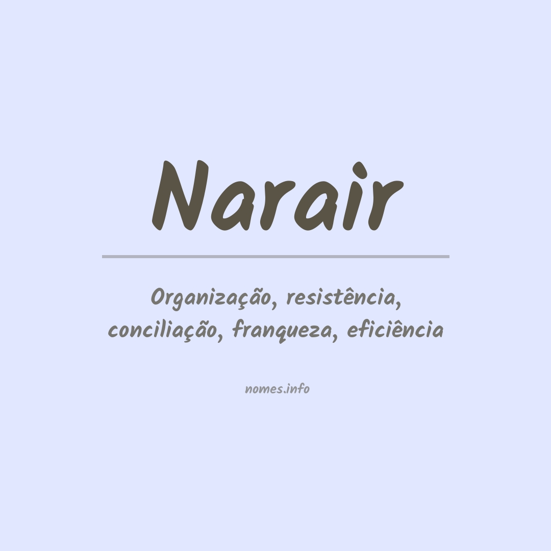 Significado do nome Narair