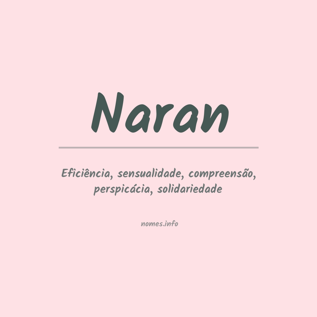 Significado do nome Naran