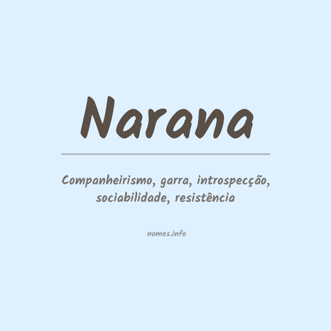 Significado do nome Narana