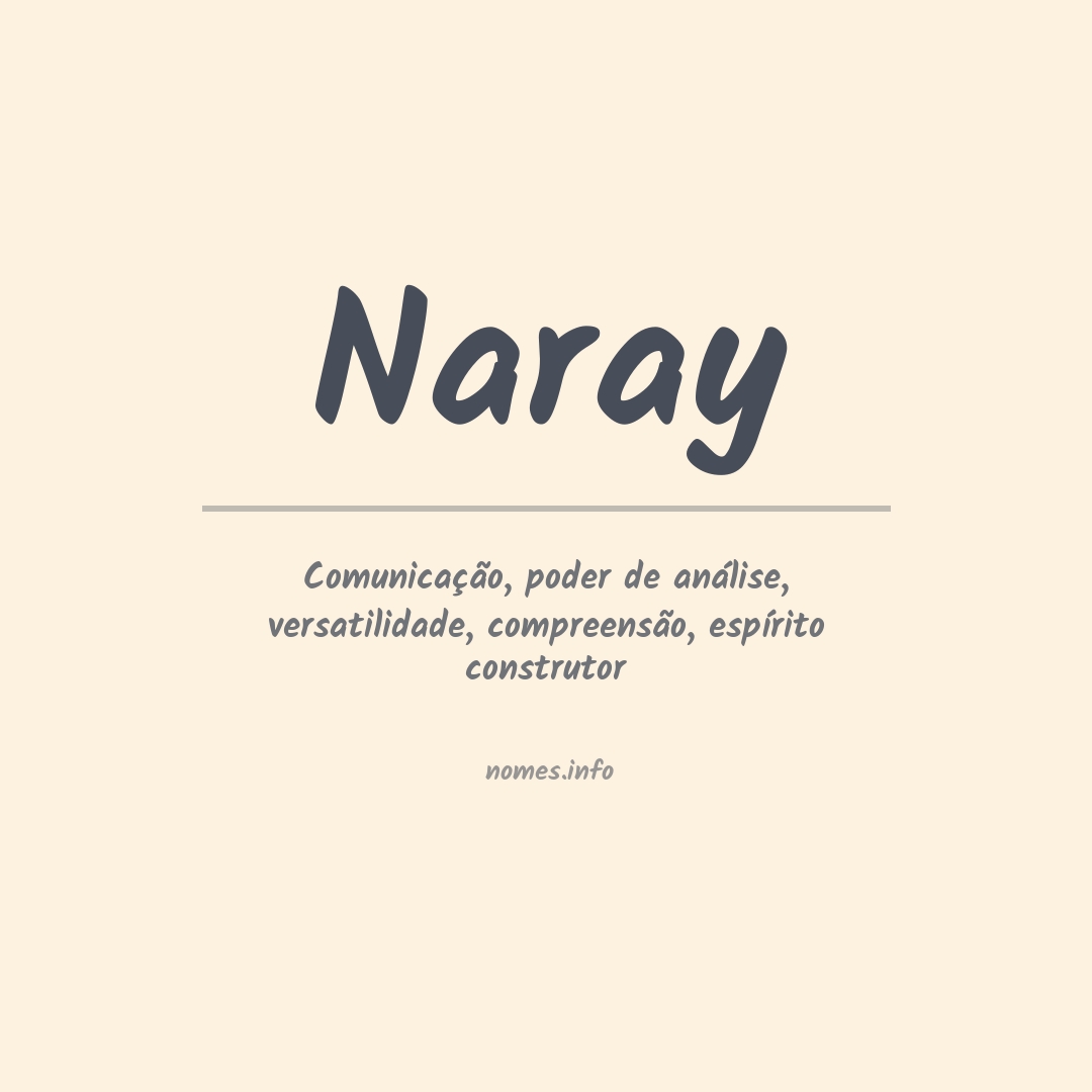 Significado do nome Naray