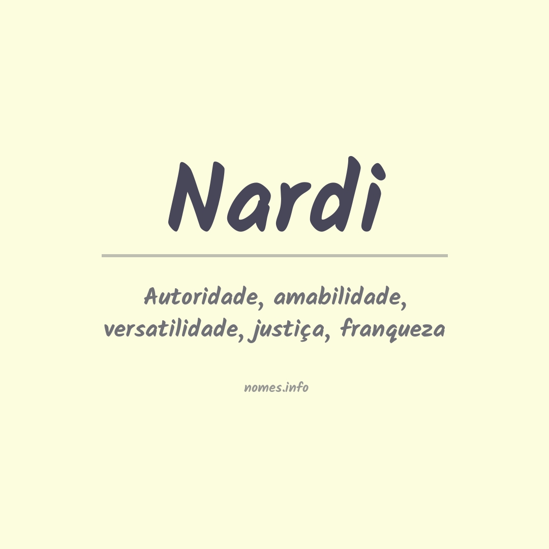 Significado do nome Nardi