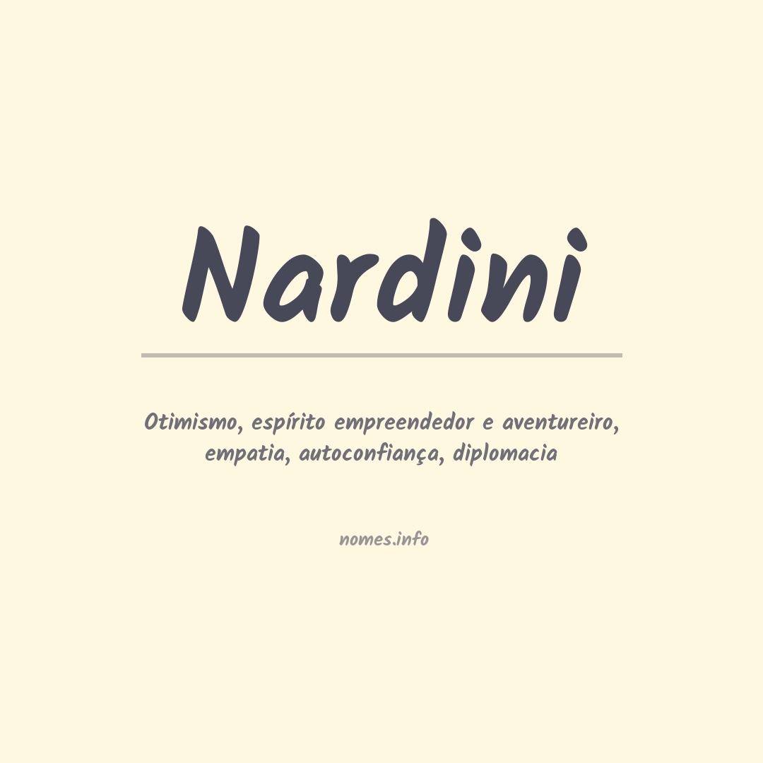 Significado do nome Nardini