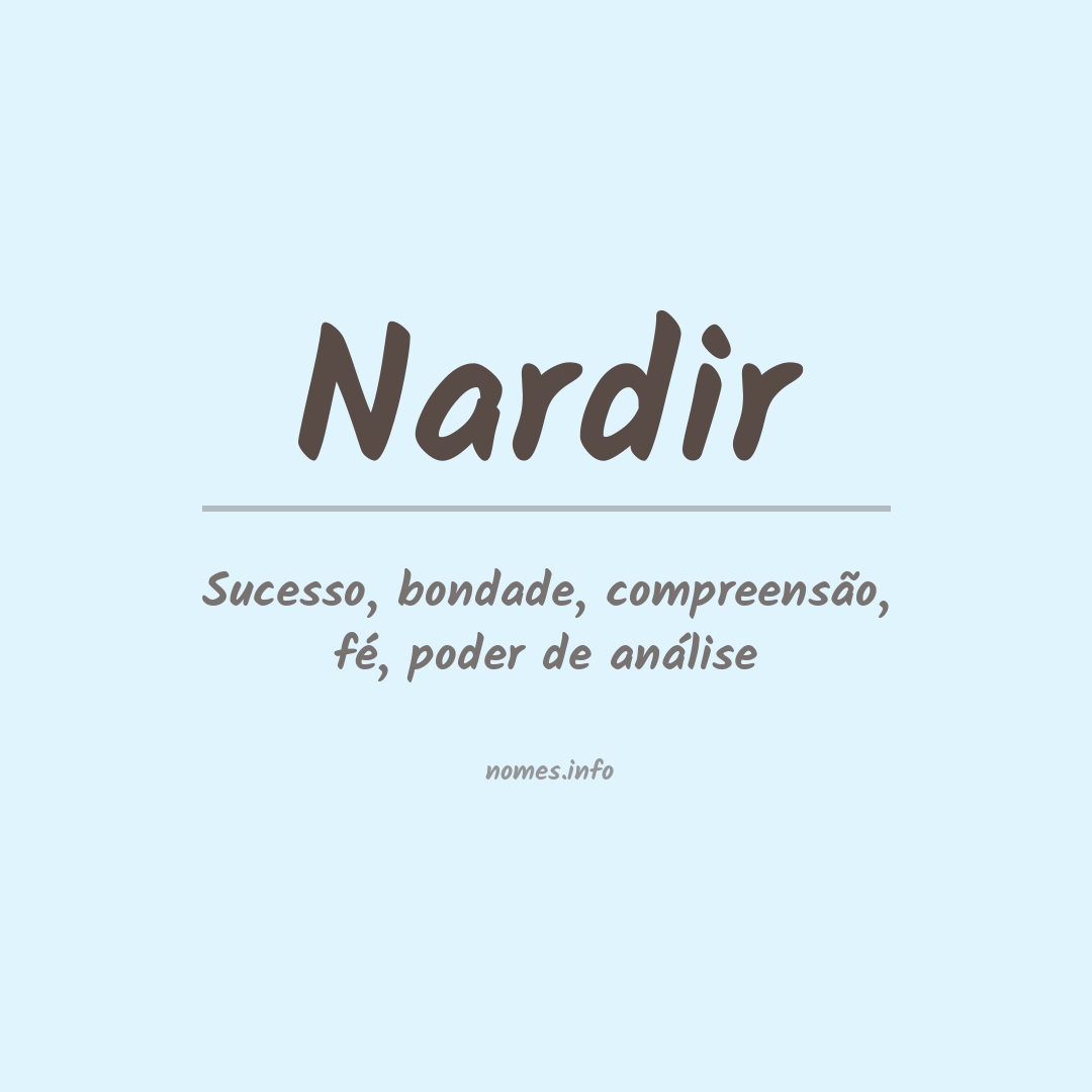 Significado do nome Nardir