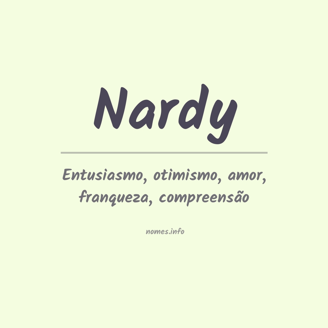 Significado do nome Nardy