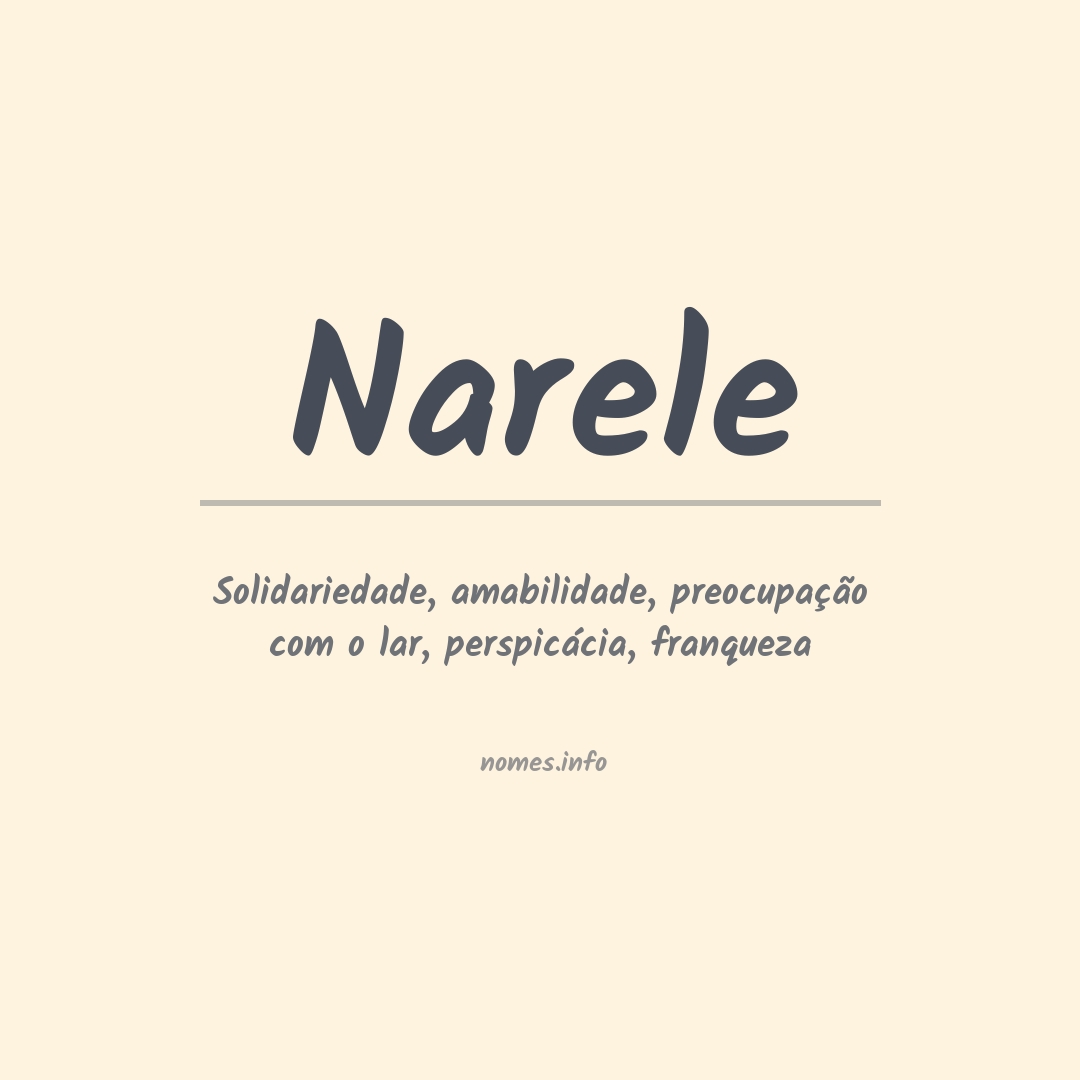 Significado do nome Narele