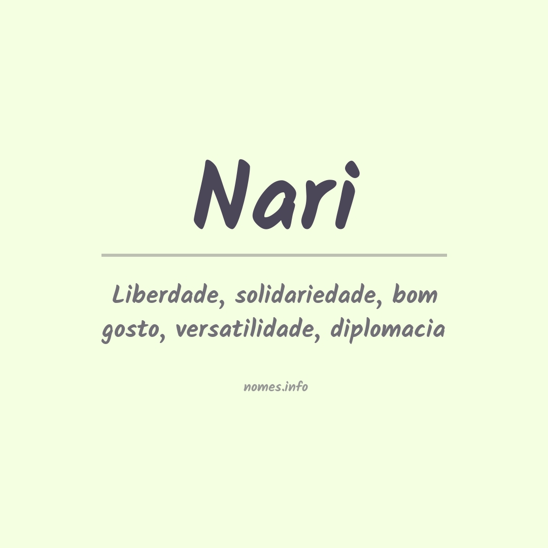 Significado do nome Nari