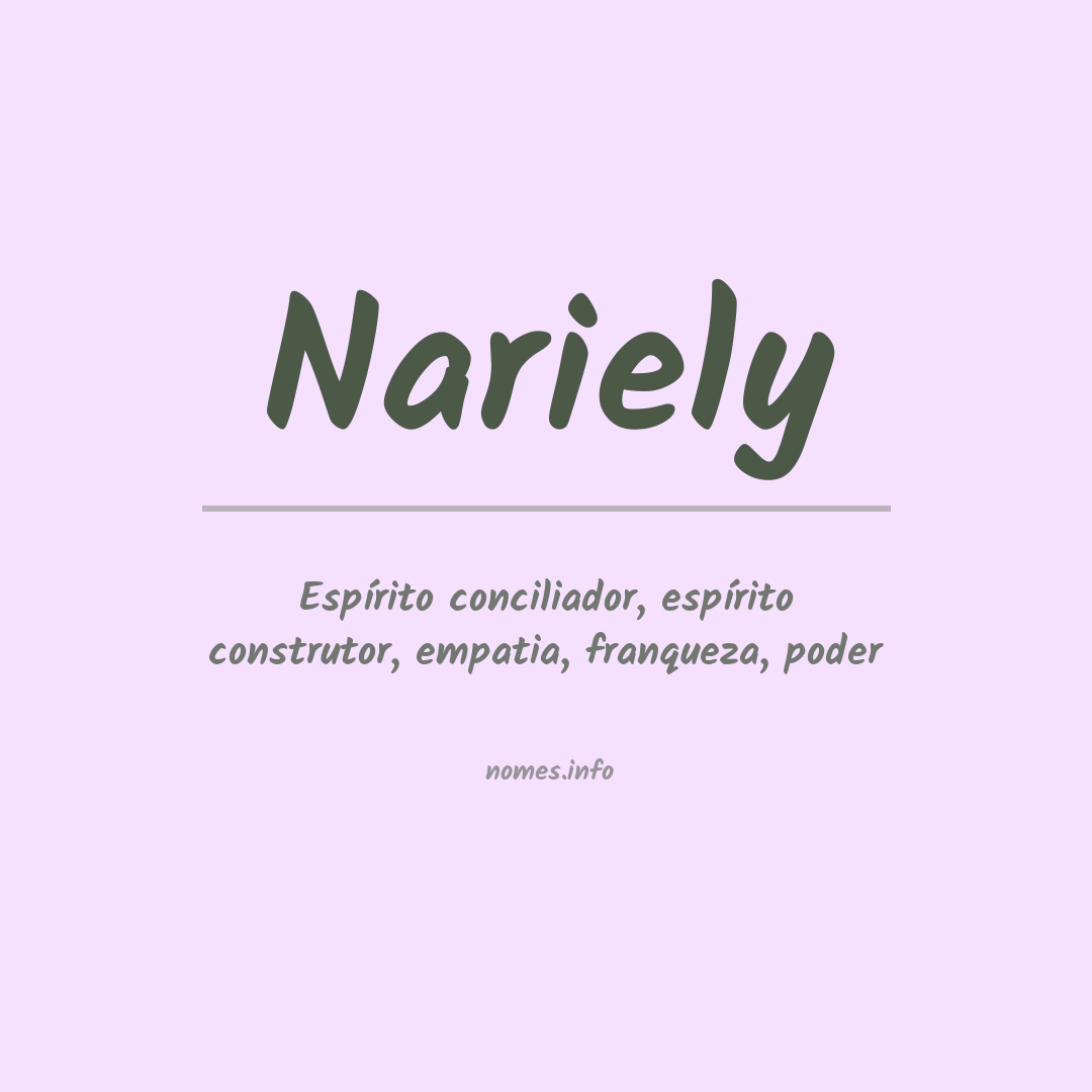 Significado do nome Nariely