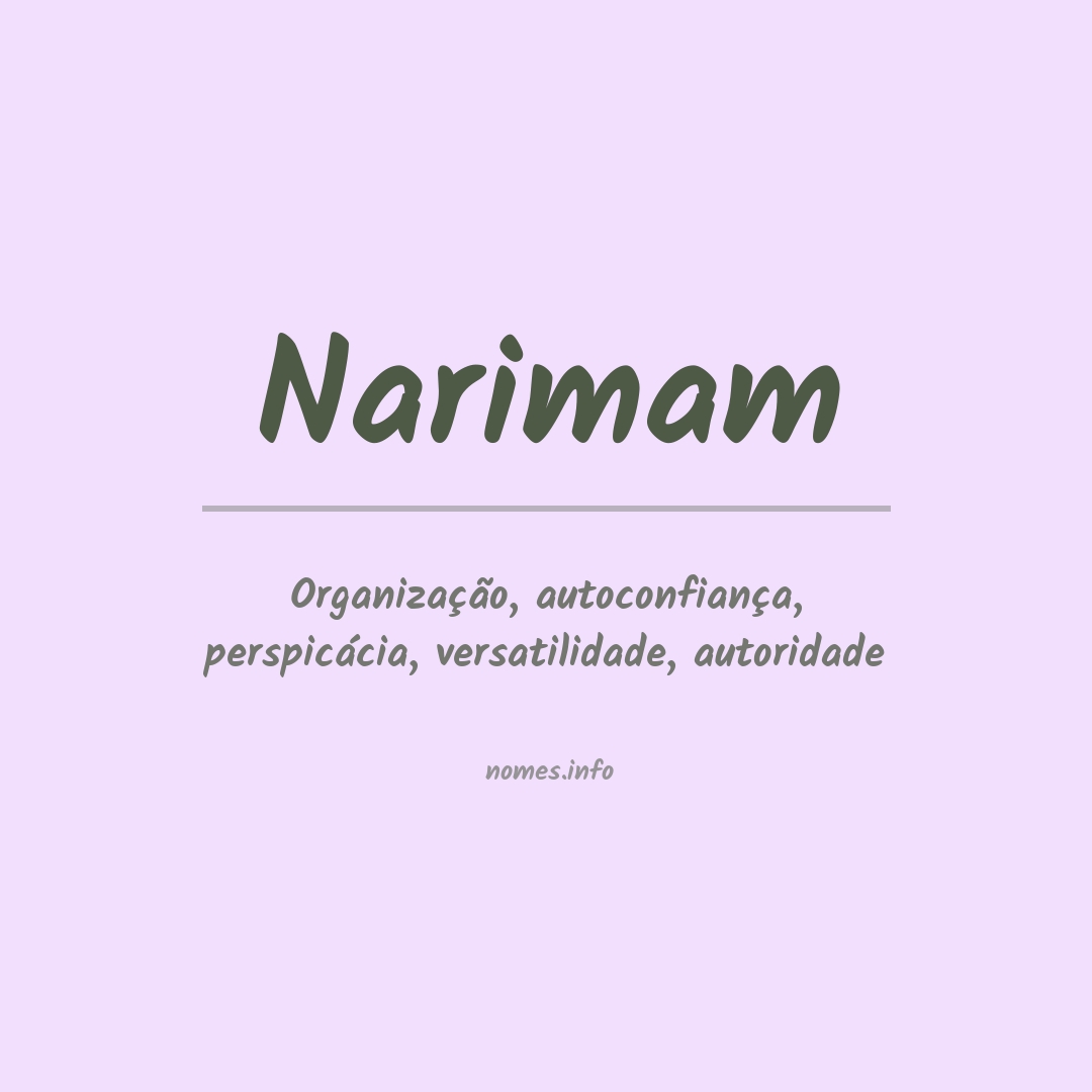 Significado do nome Narimam
