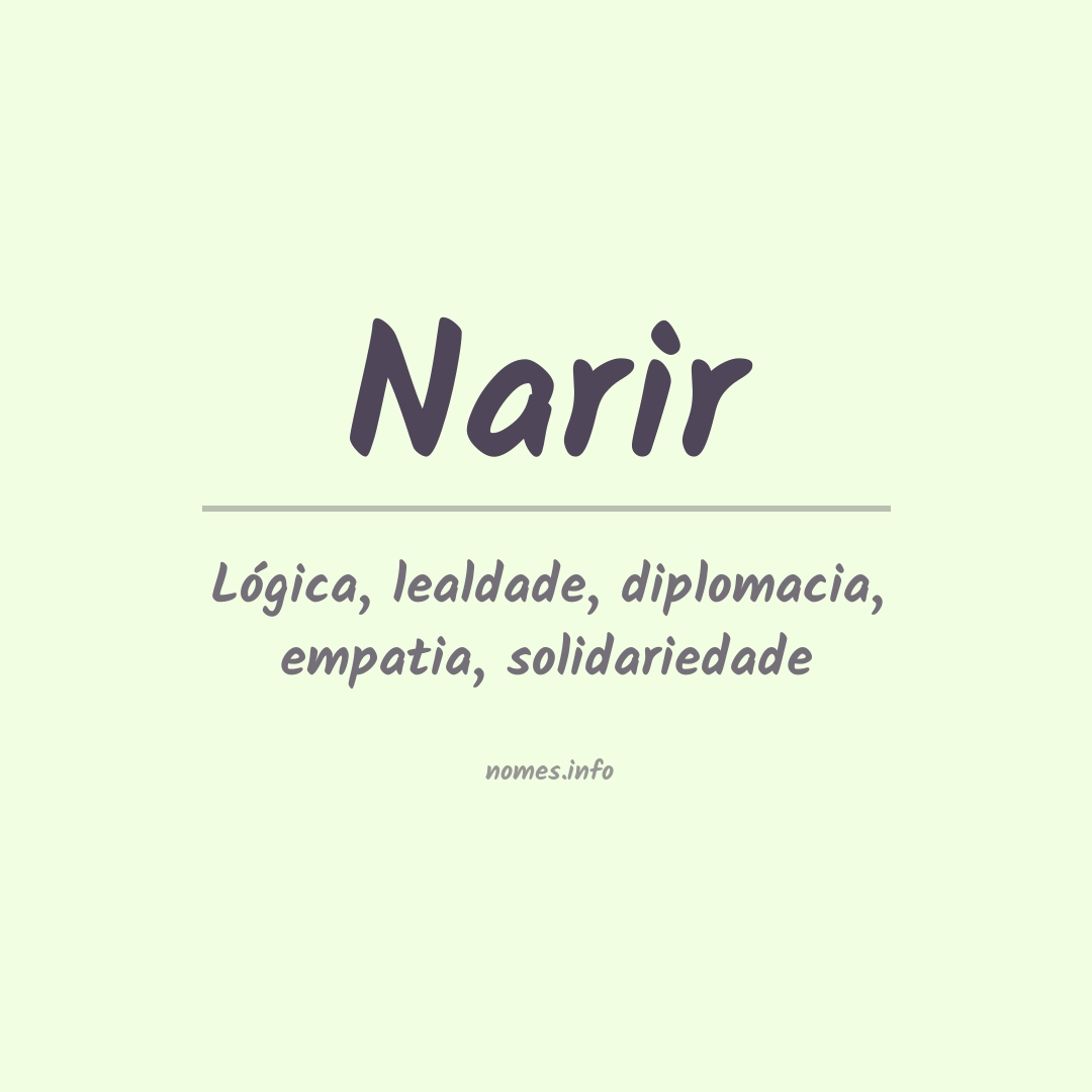 Significado do nome Narir