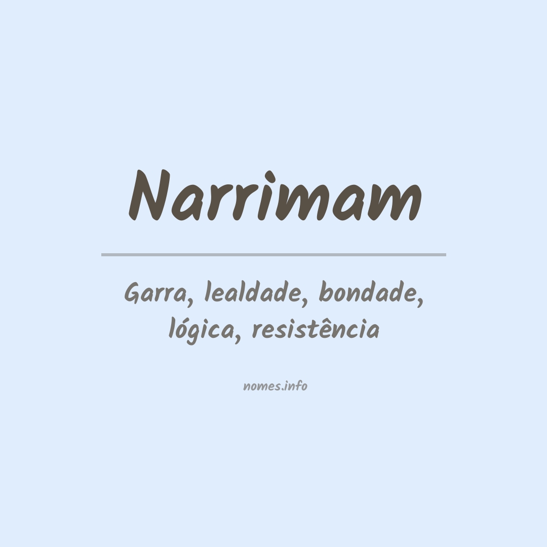 Significado do nome Narrimam