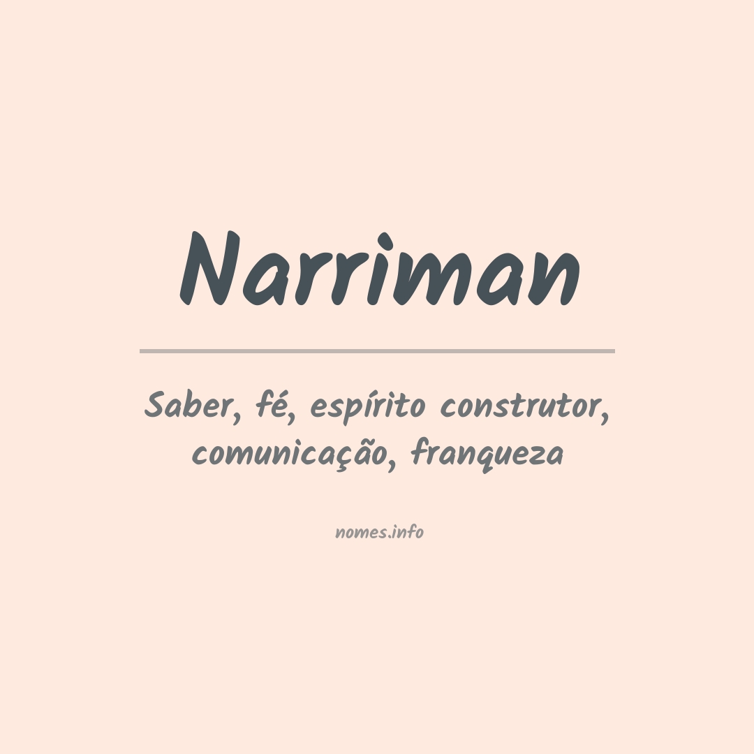 Significado do nome Narriman