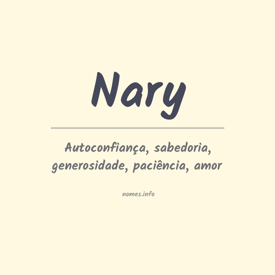 Significado do nome Nary