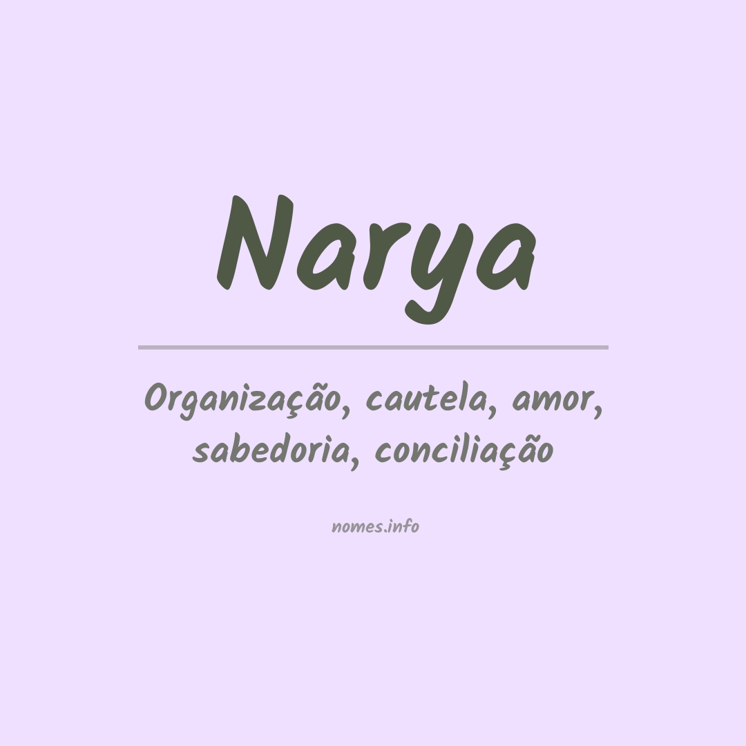 Significado do nome Narya