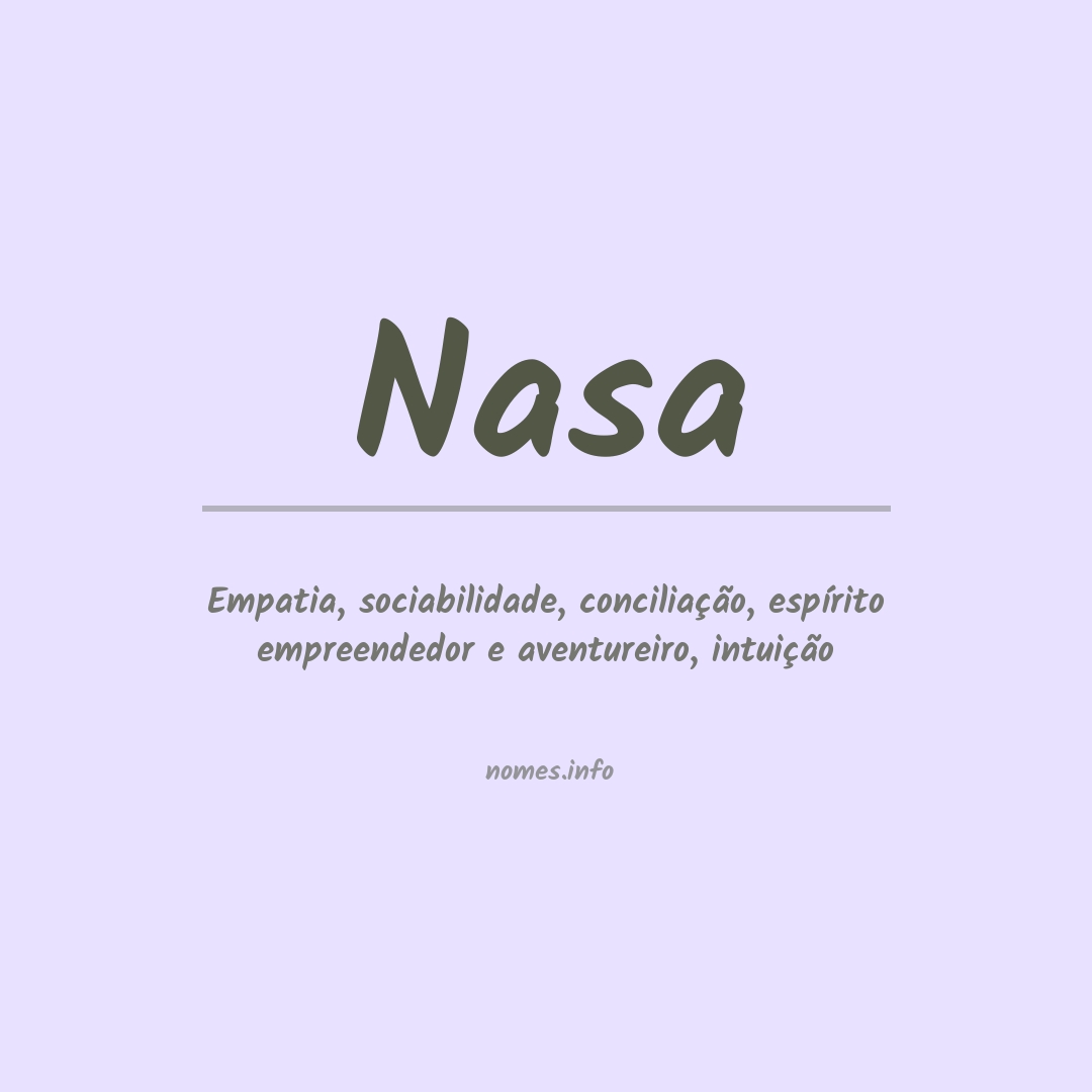 Significado do nome Nasa