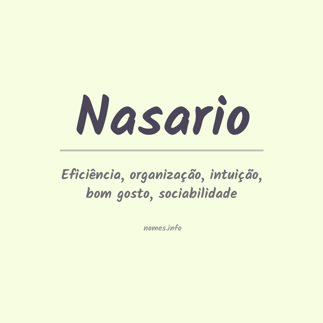 Significado do nome Nasario