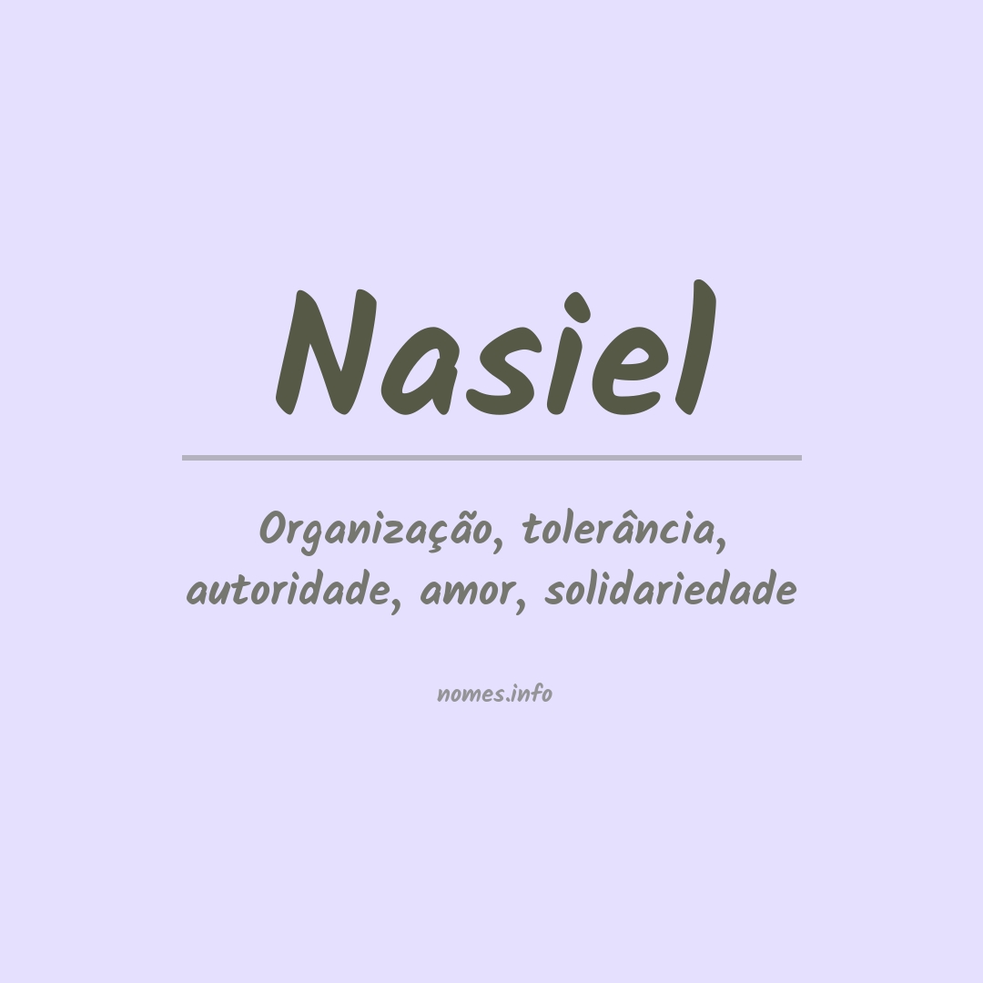 Significado do nome Nasiel