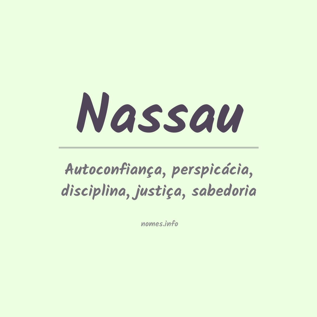 Significado do nome Nassau