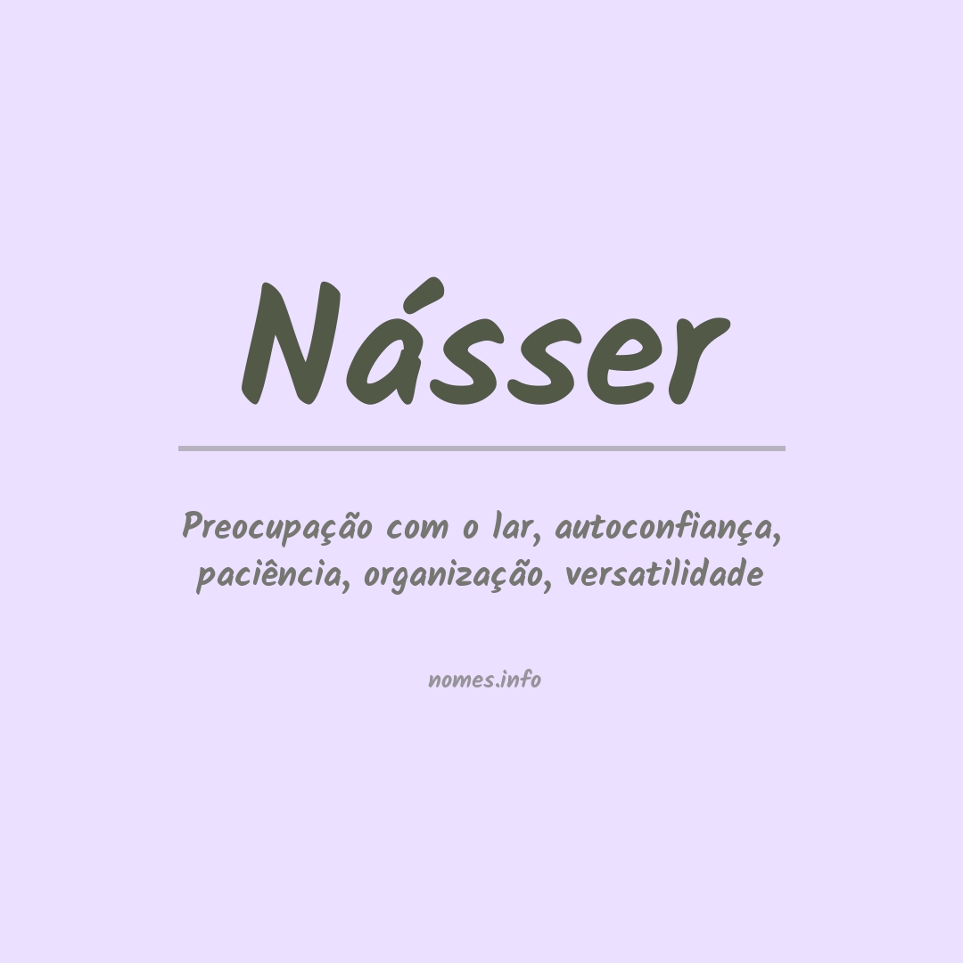 Significado do nome Násser