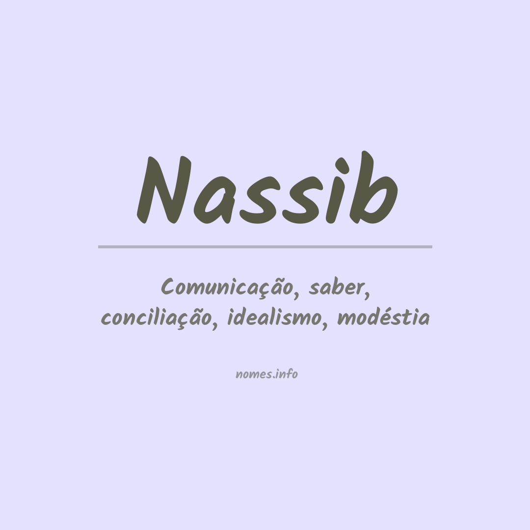 Significado do nome Nassib