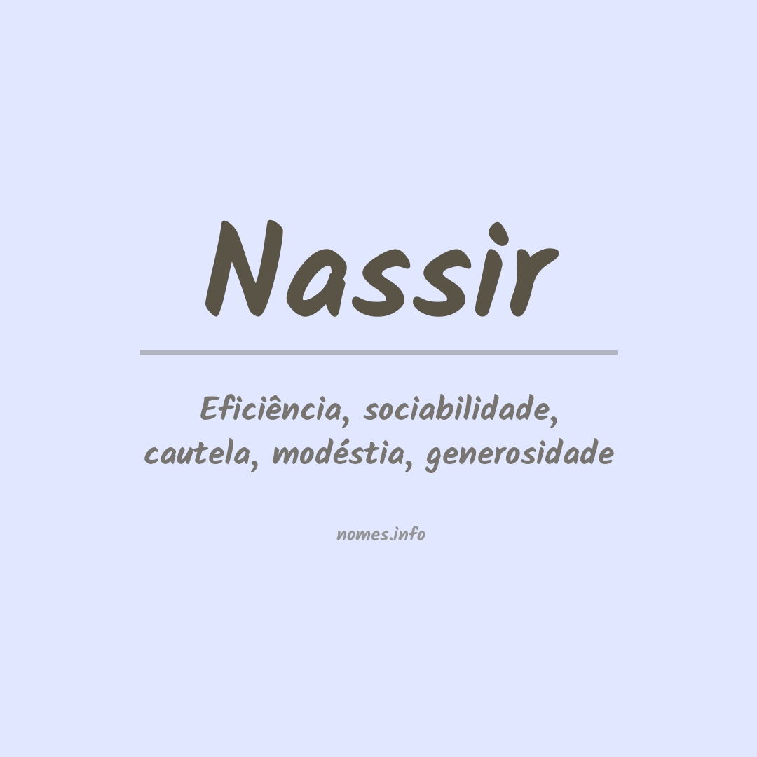 Significado do nome Nassir