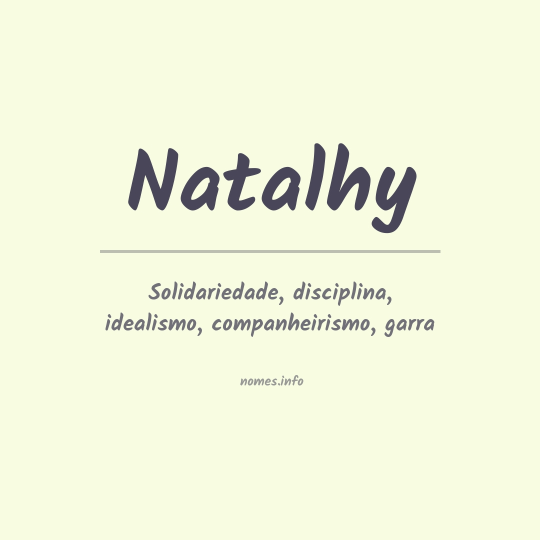 Significado do nome Natalhy