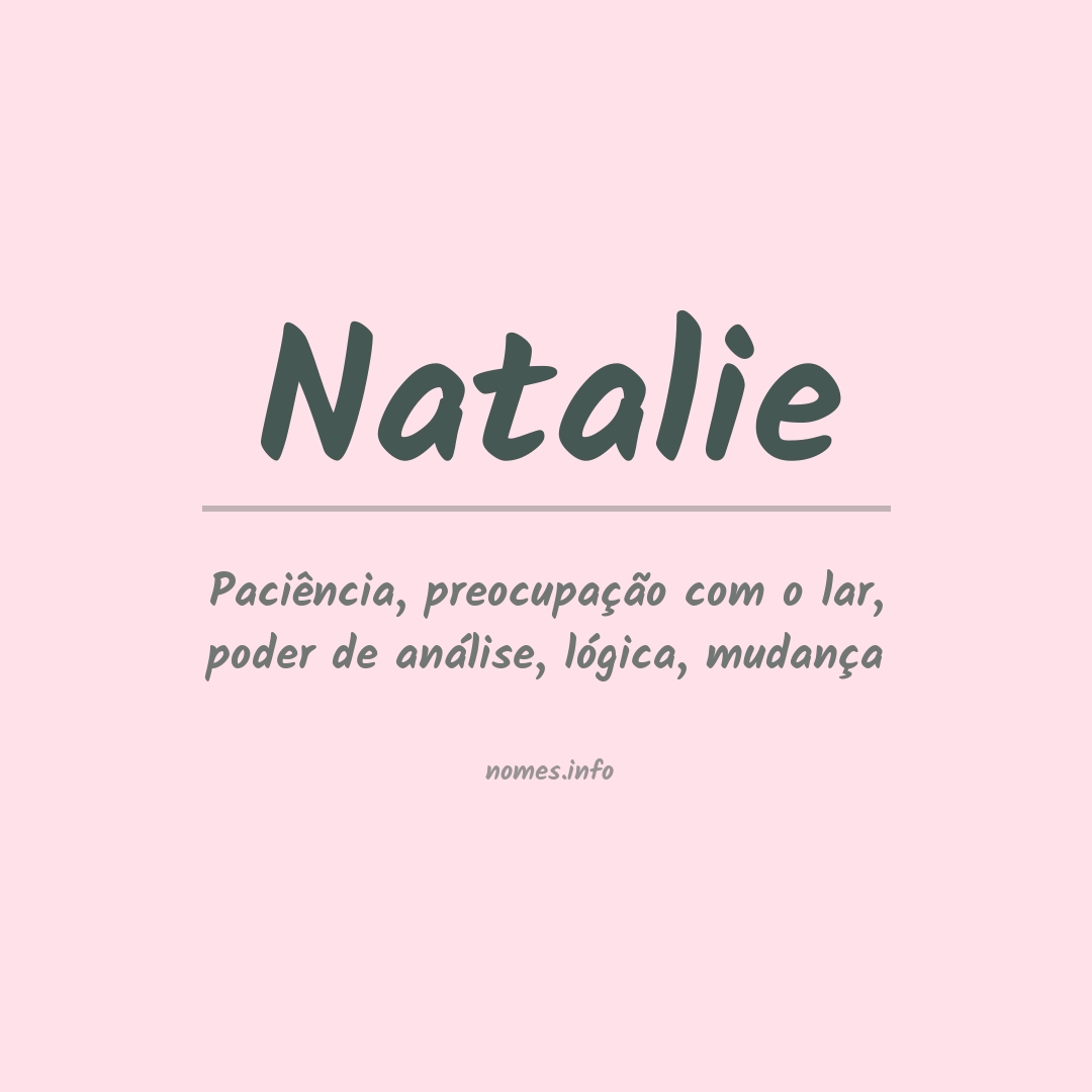 Significado do nome Natalie