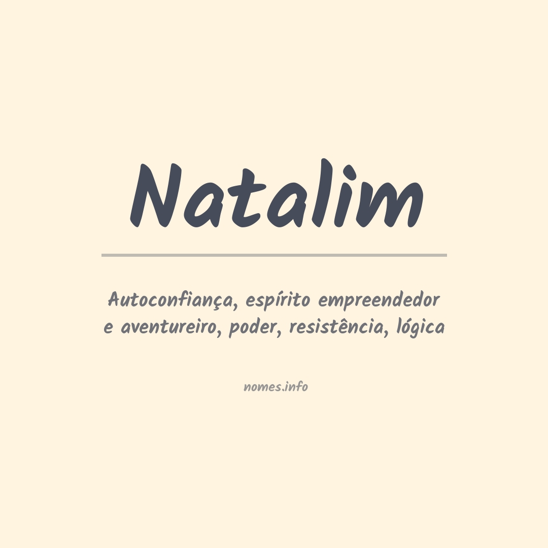 Significado do nome Natalim