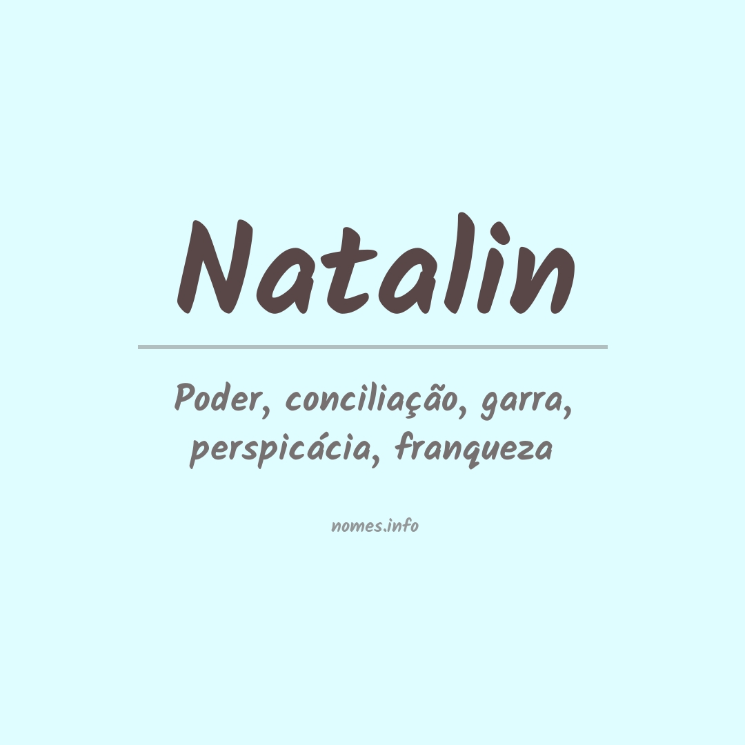 Significado do nome Natalin