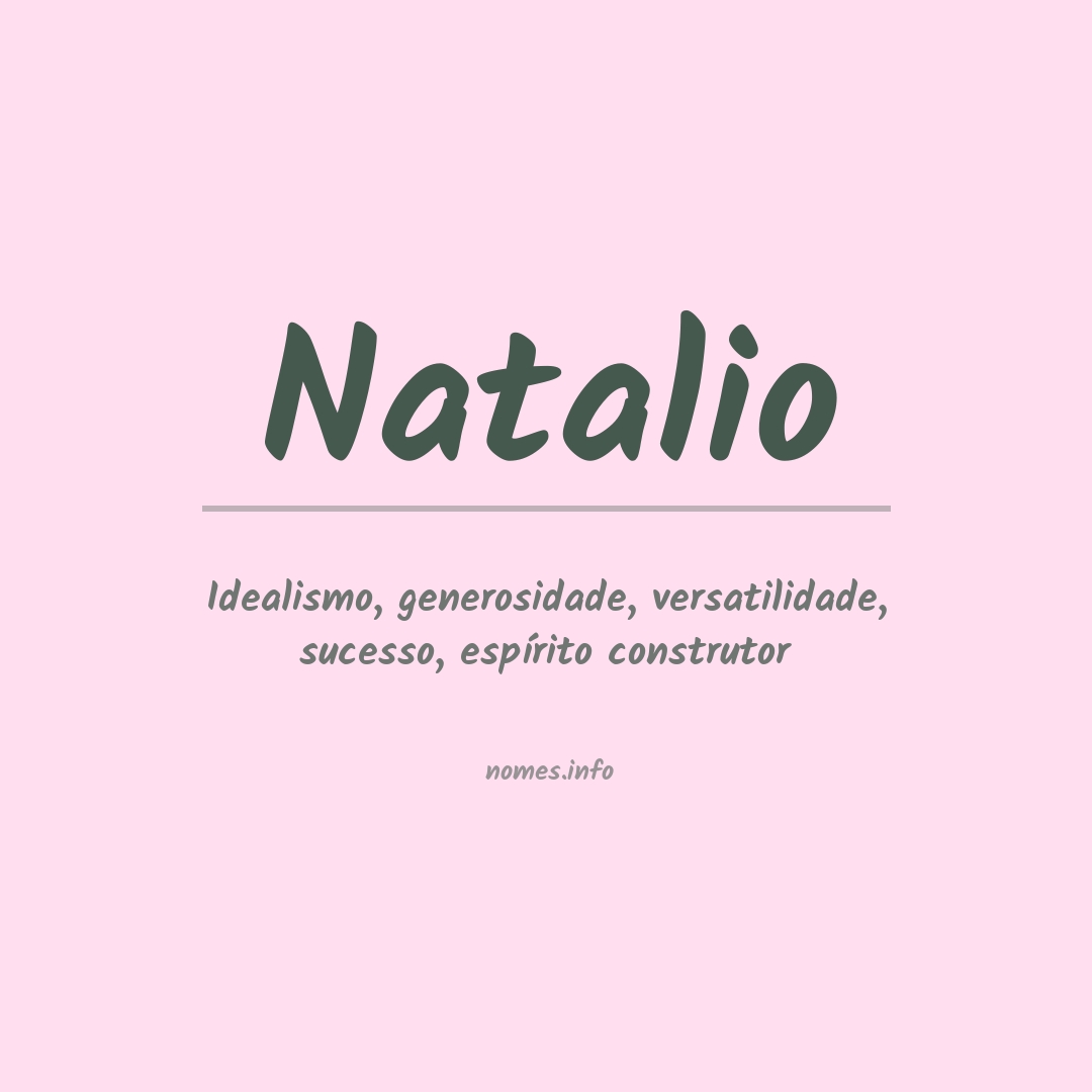 Significado do nome Natalio