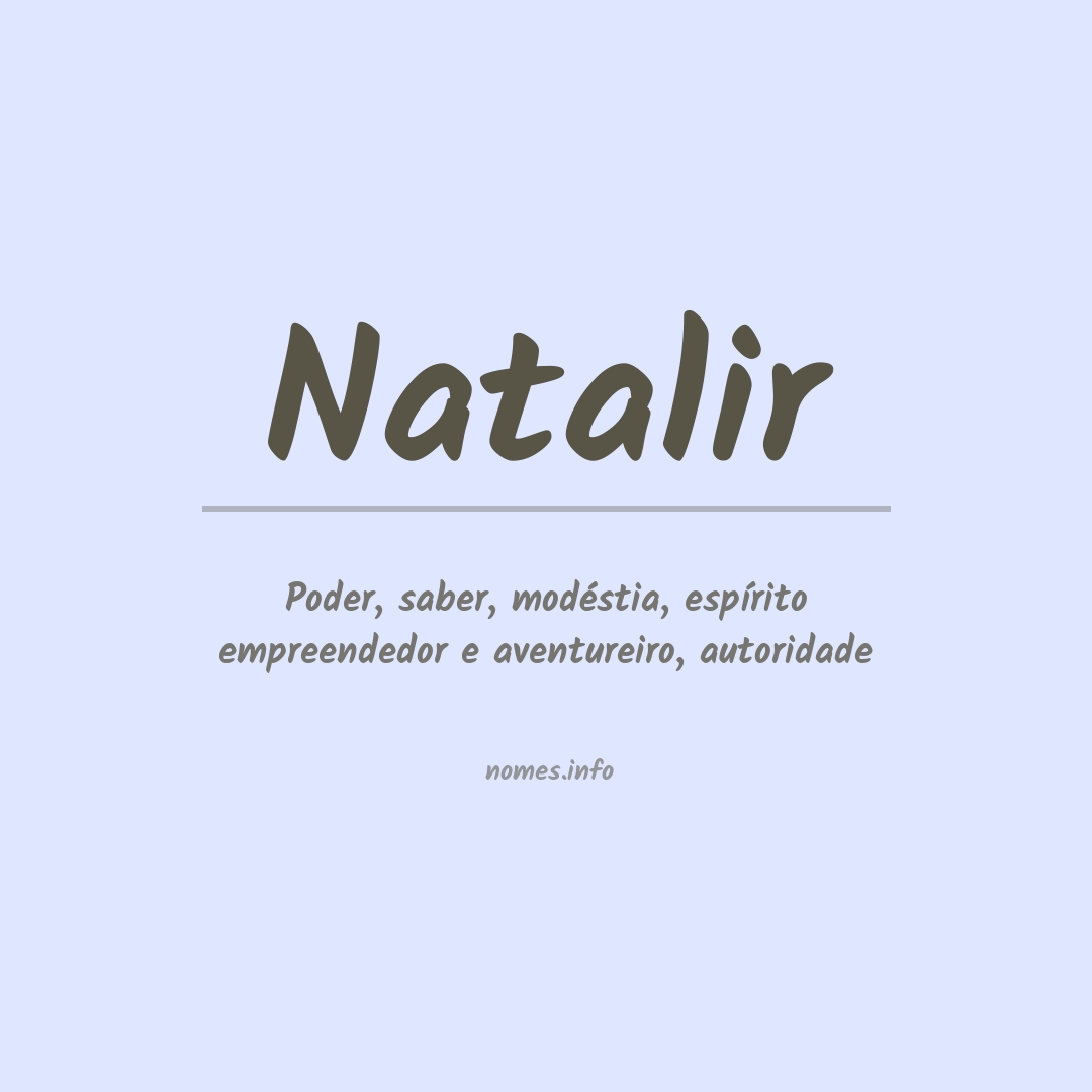 Significado do nome Natalir