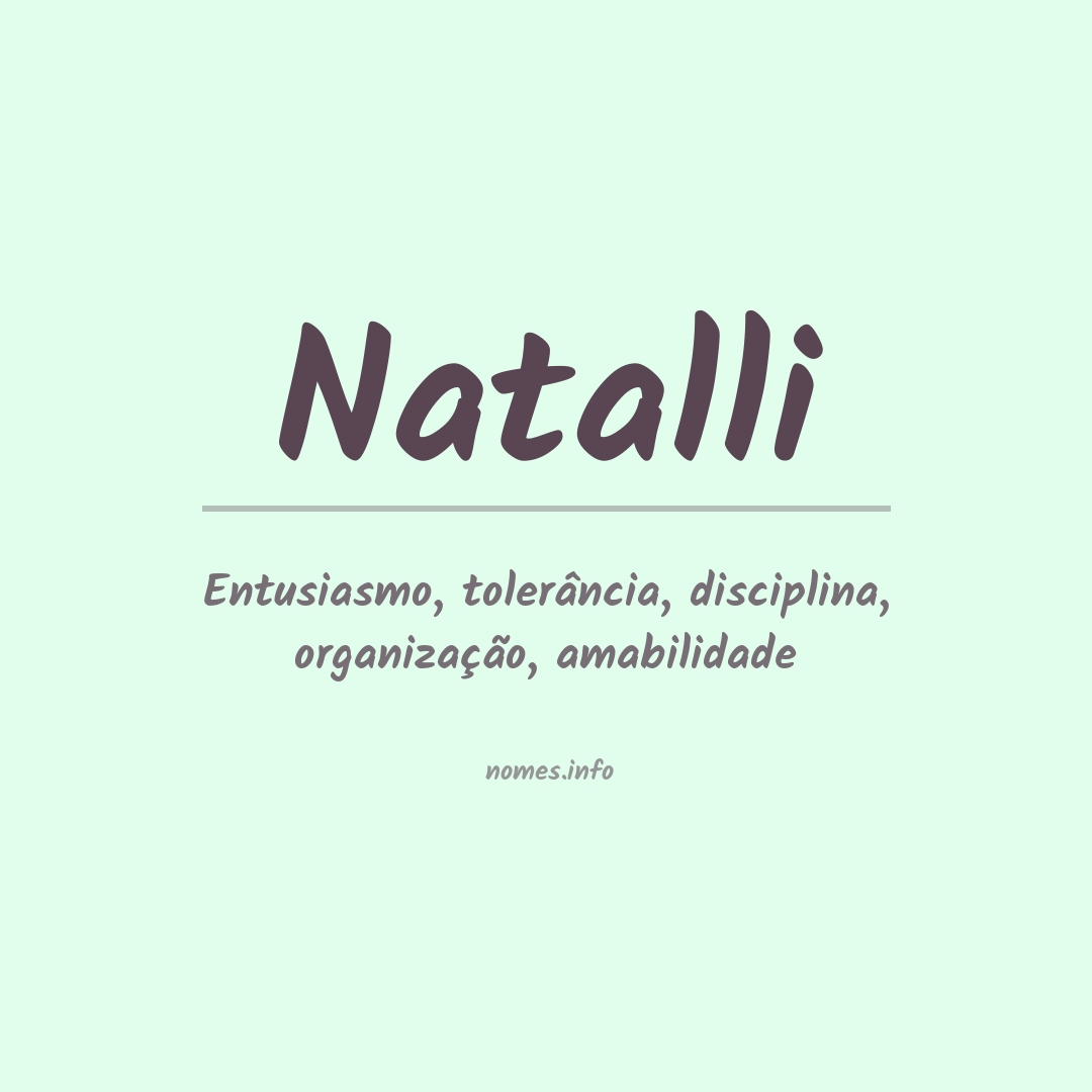 Significado do nome Natalli