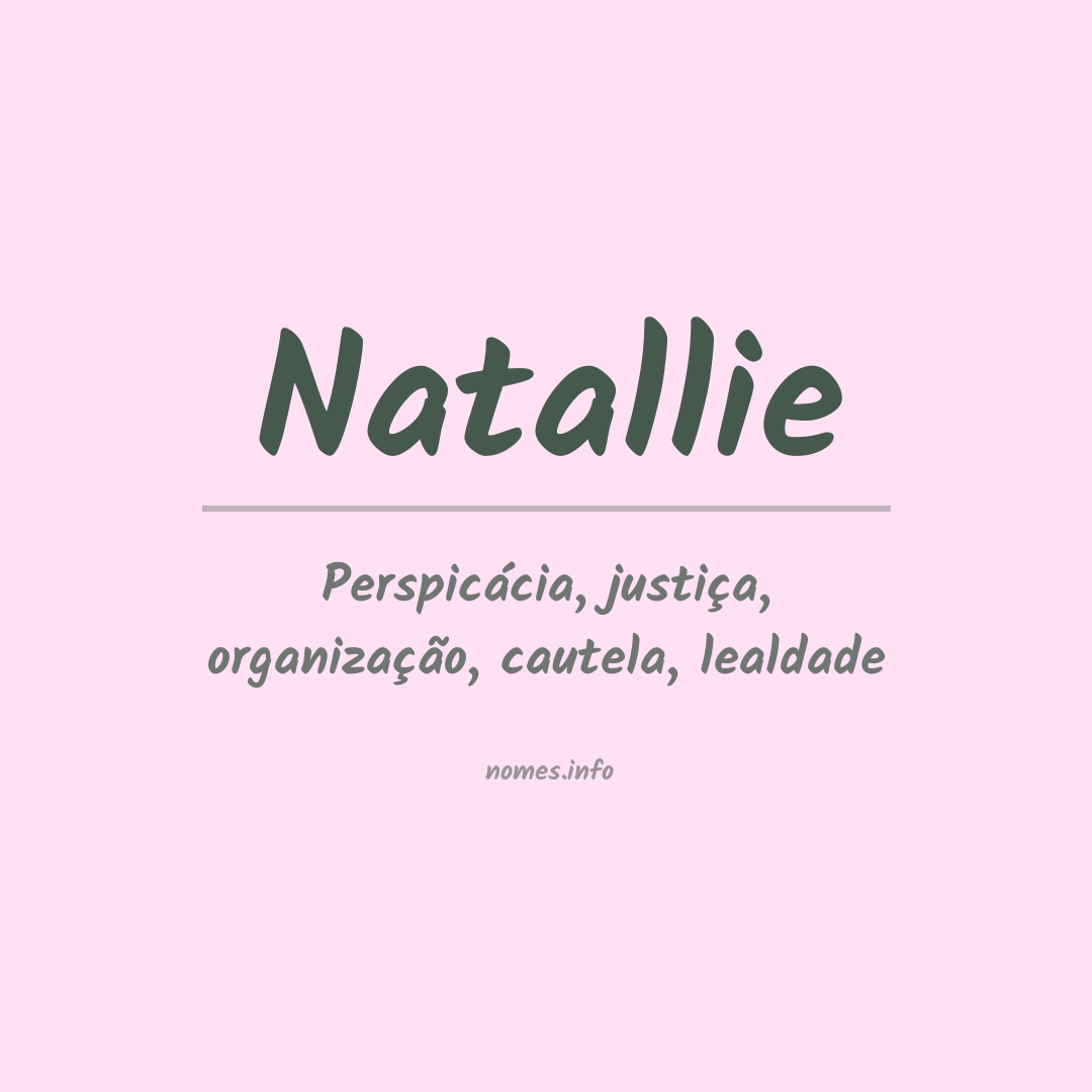 Significado do nome Natallie