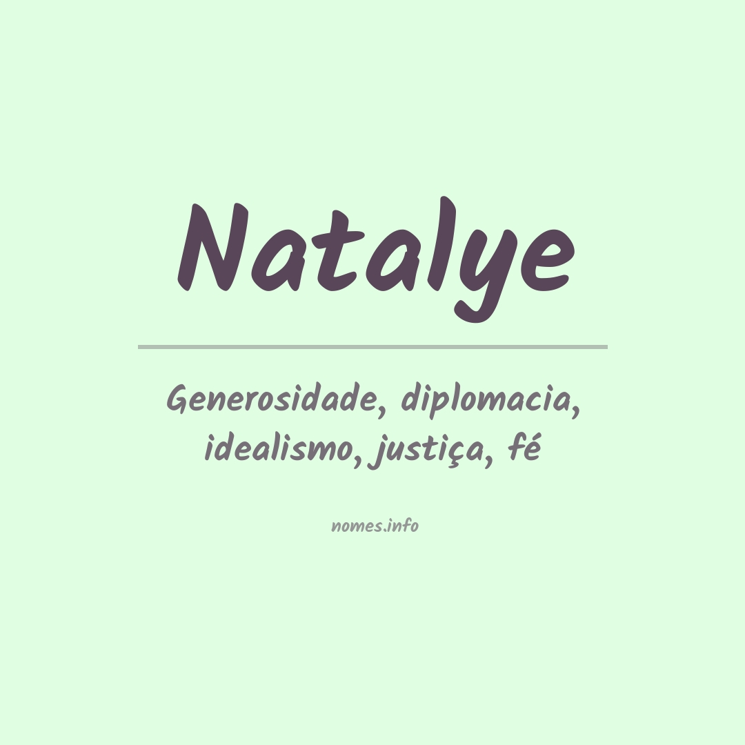 Significado do nome Natalye