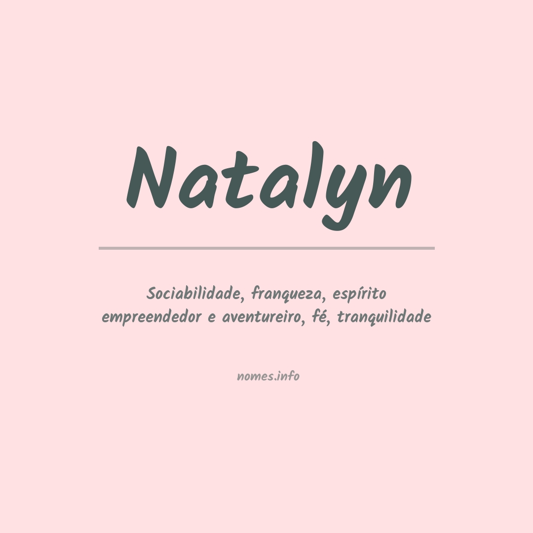 Significado do nome Natalyn