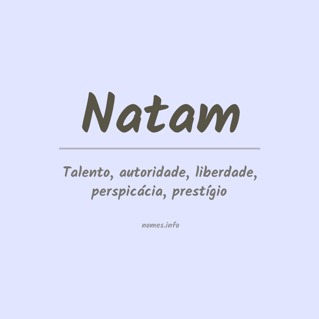 Significado do nome Natam