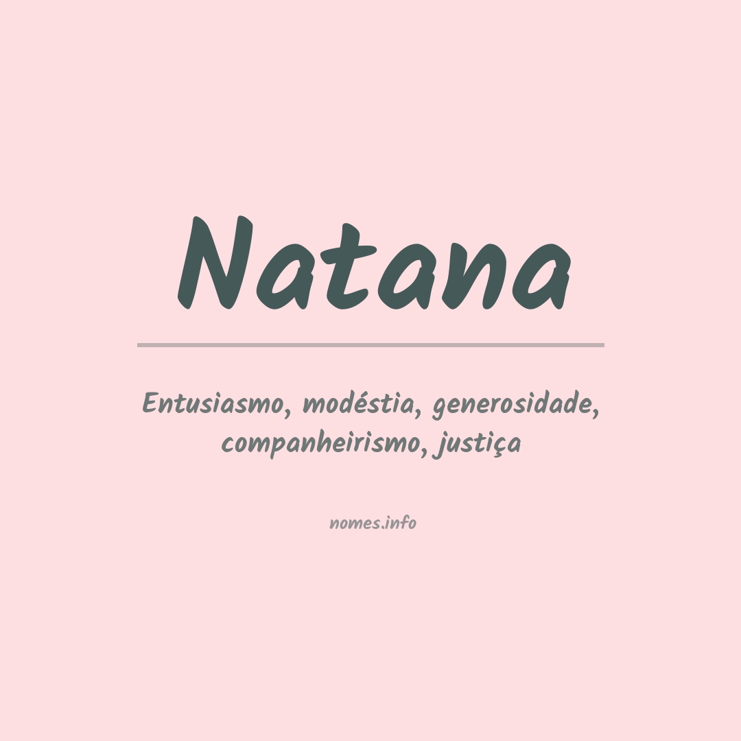 Significado do nome Natana