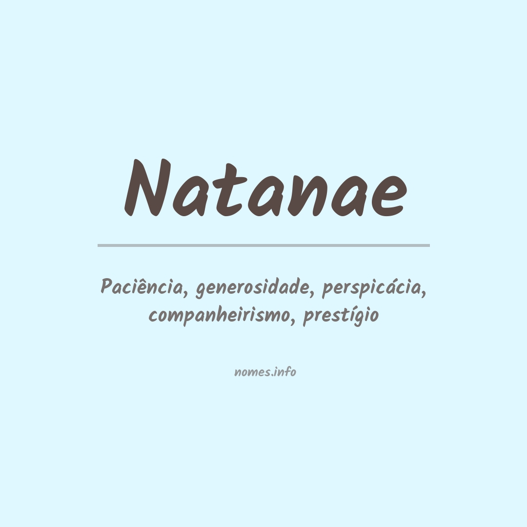 Significado do nome Natanae