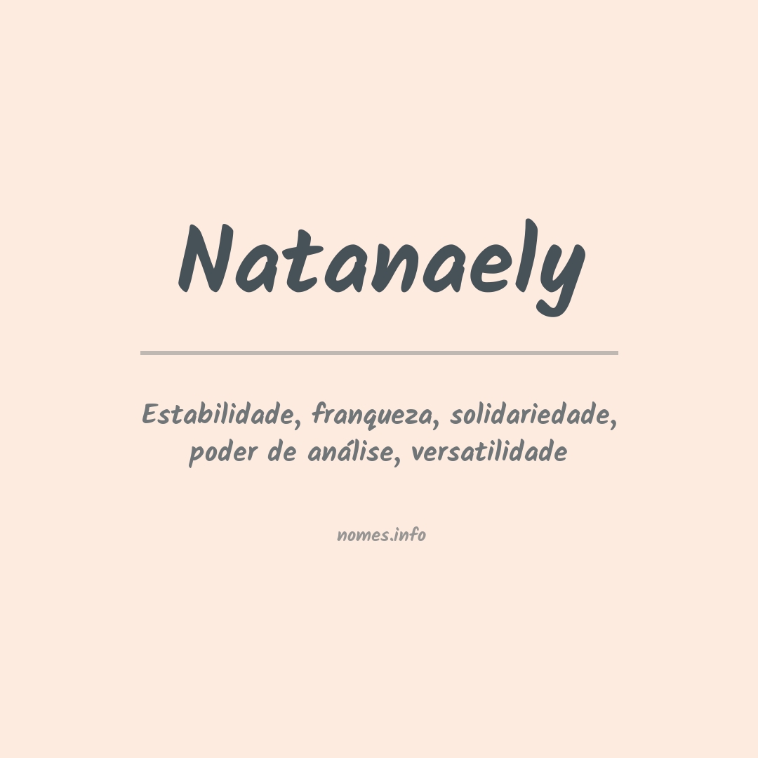 Significado do nome Natanaely